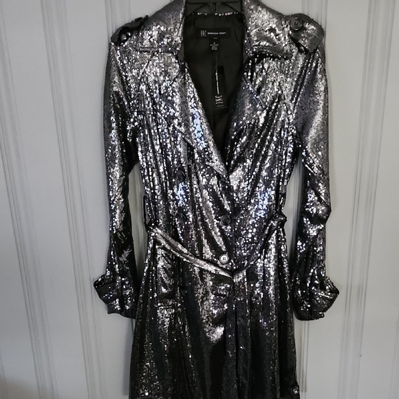 INC New W/Tags! Silver & Black Sequin Coat. - Picture 2 of 11